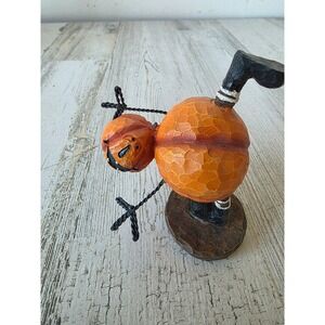 Transpac pumpkin dancing statue figurine Halloween village decor